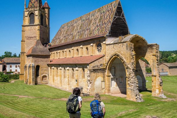 Auvergne-Rhône-Alpes - Loire - Le chemin de Compostelle d...Velay - Dans le Roannais, l'abbaye de La Bénisson-Dieu.018