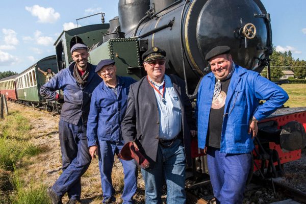 L'équipe des cheminots du train touristique entre Montfaucon et Tence